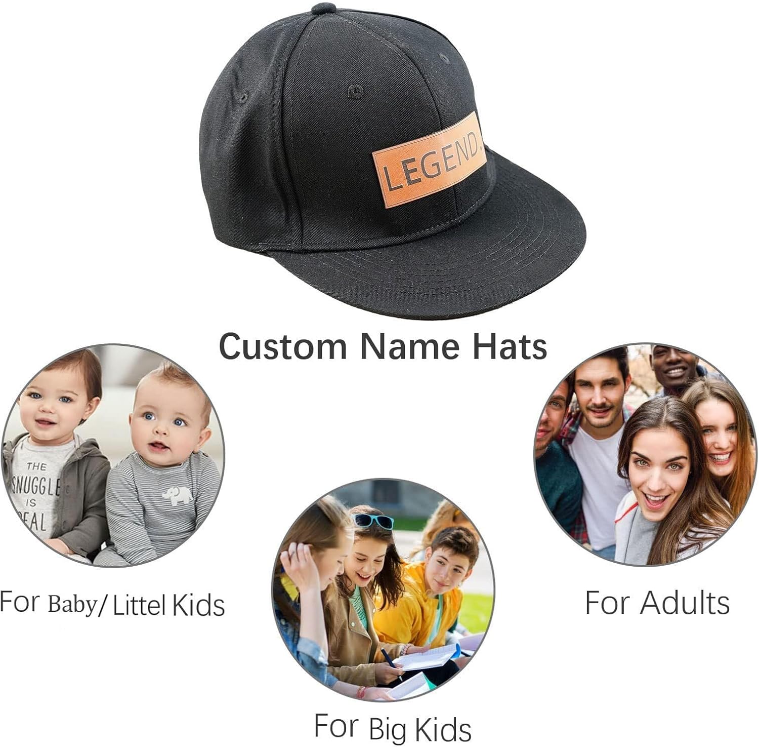 Adjustable Personalized Toddler Baby Hats