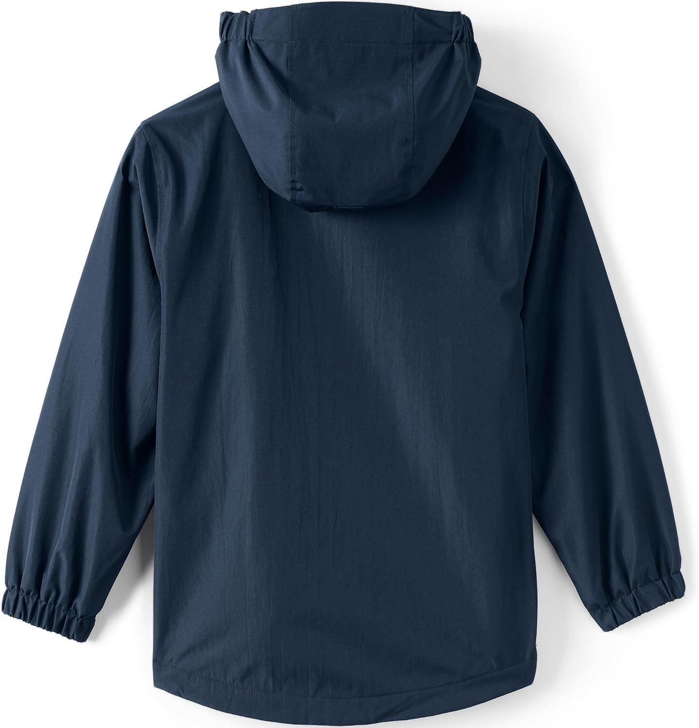 Lands End School Uniform Kids Rain Jacket Water-Resistant Windproof Bibliographic Style