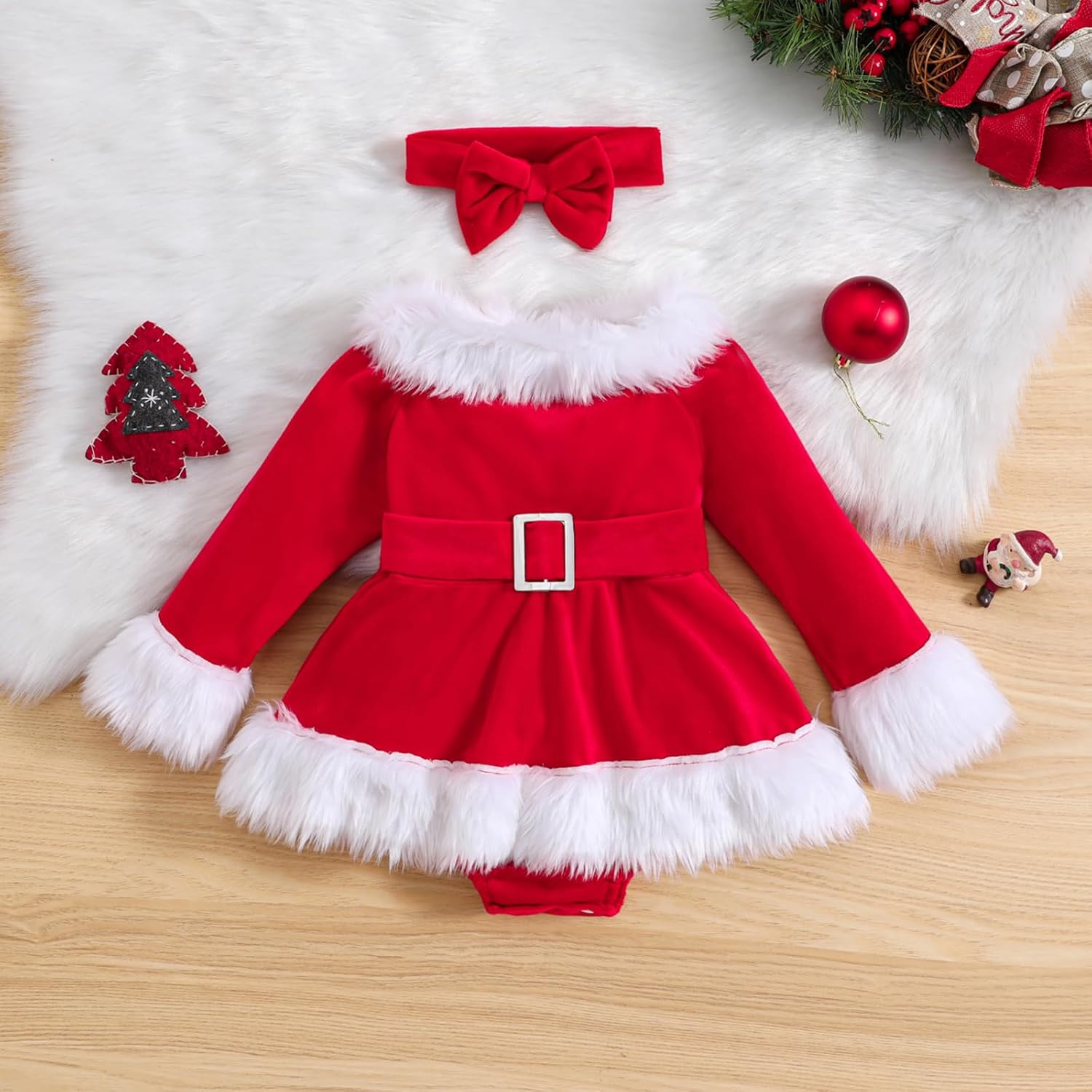 Yccutest Christmas Romper for Newborn Girls