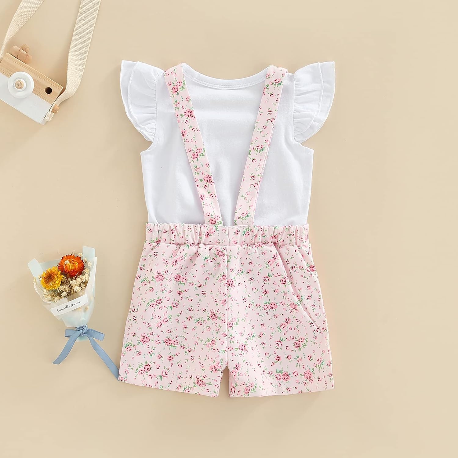 Cozy Baby Girl Summer Outfit Ruffle Sleeve Romperlosure
