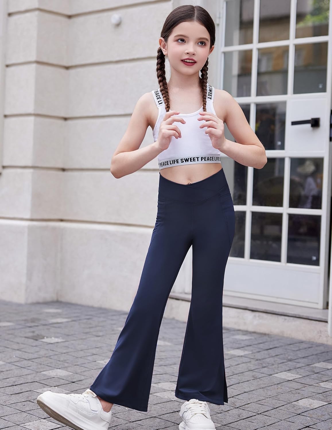 Zaclotre Girls Flare Leggings