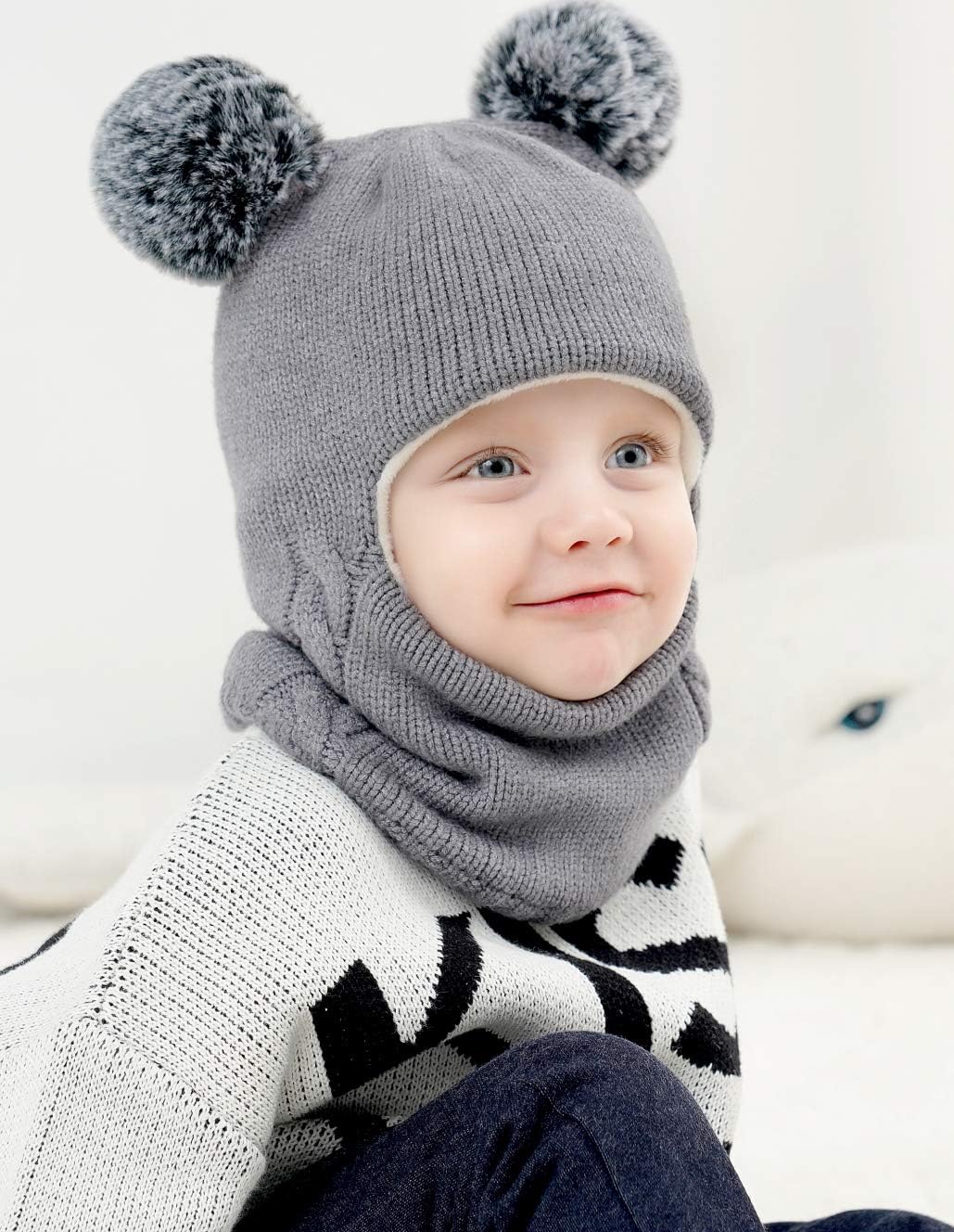 Cute Unisex Baby Winter Hat Scarf Set Best Gift for Little Ones