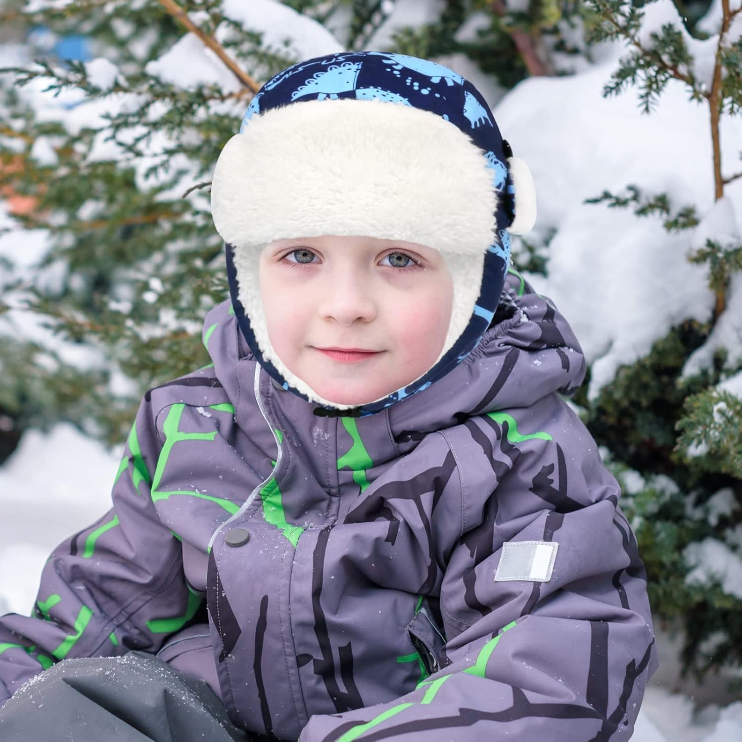 Sherpa Lined Baby Trapper Hat