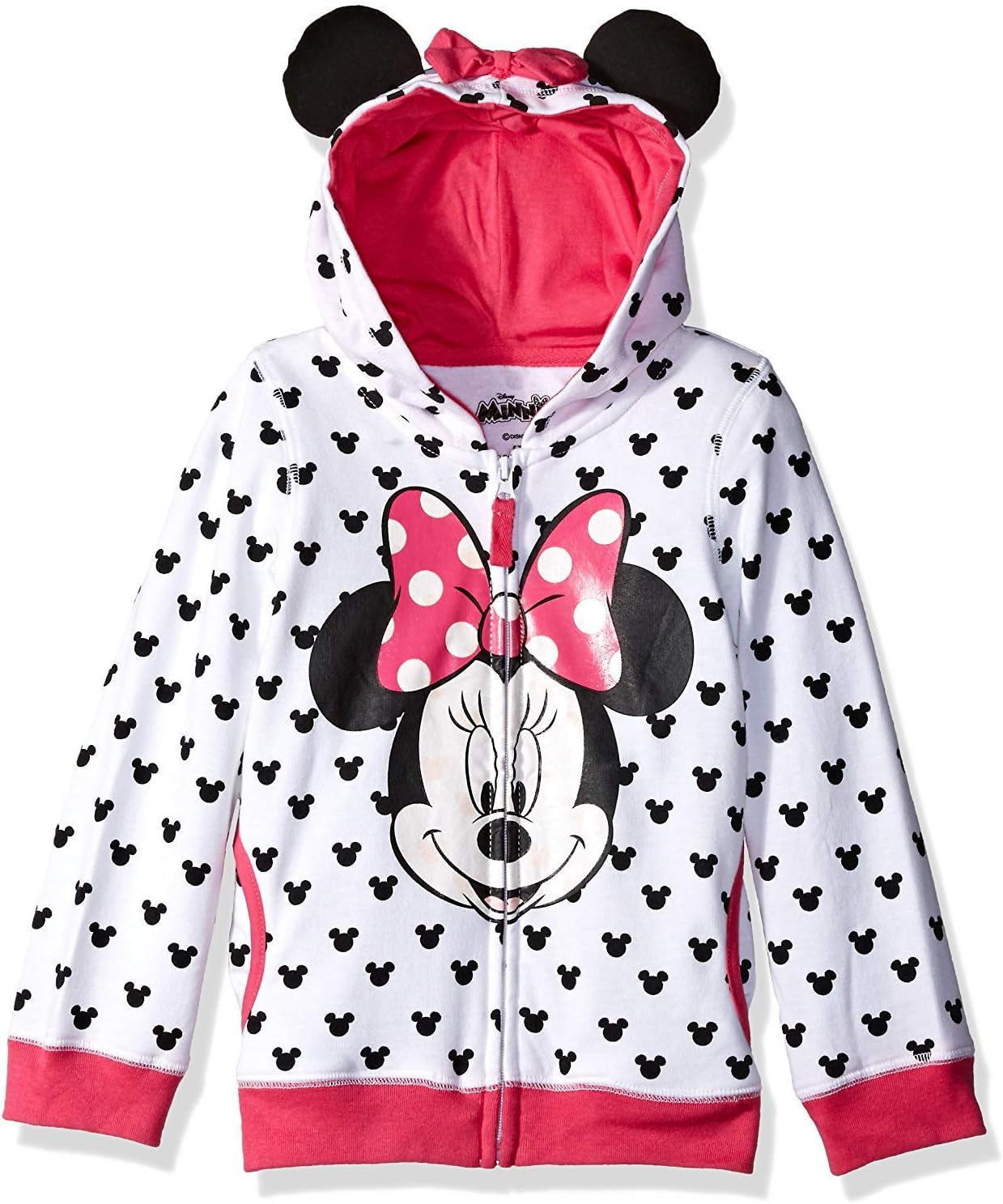 Mickey Disney Girls Minnie Hoodie with Bow and Ear