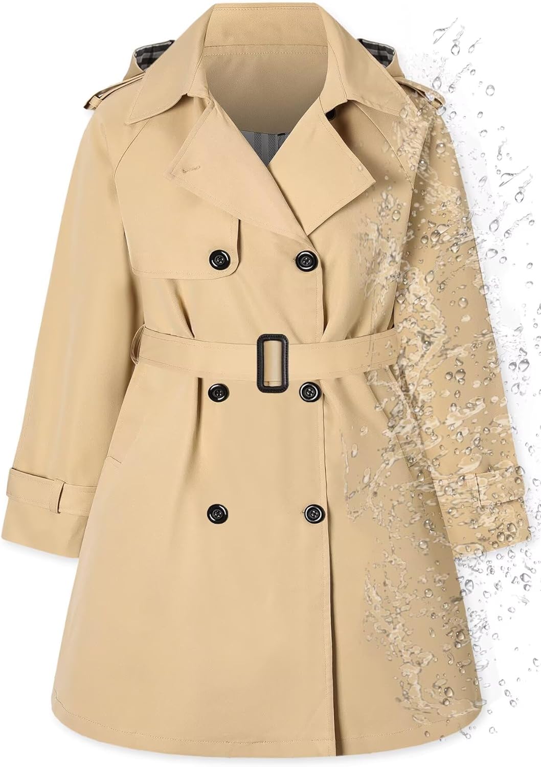Betusline Waterproof Hooded Rain Jacket Women Perfect for the Rain