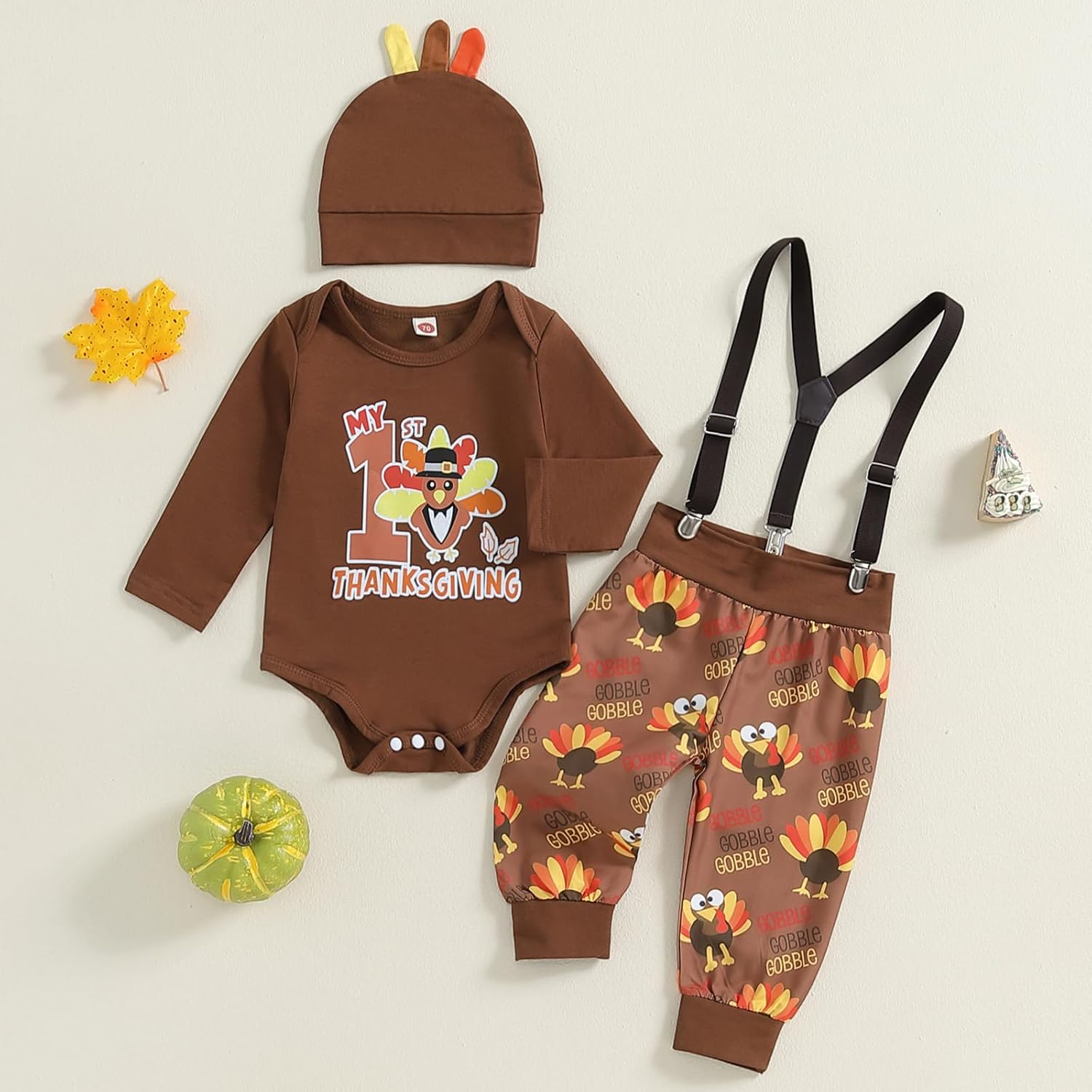 My First Thanksgiving Baby Boy Outfit 5 stars