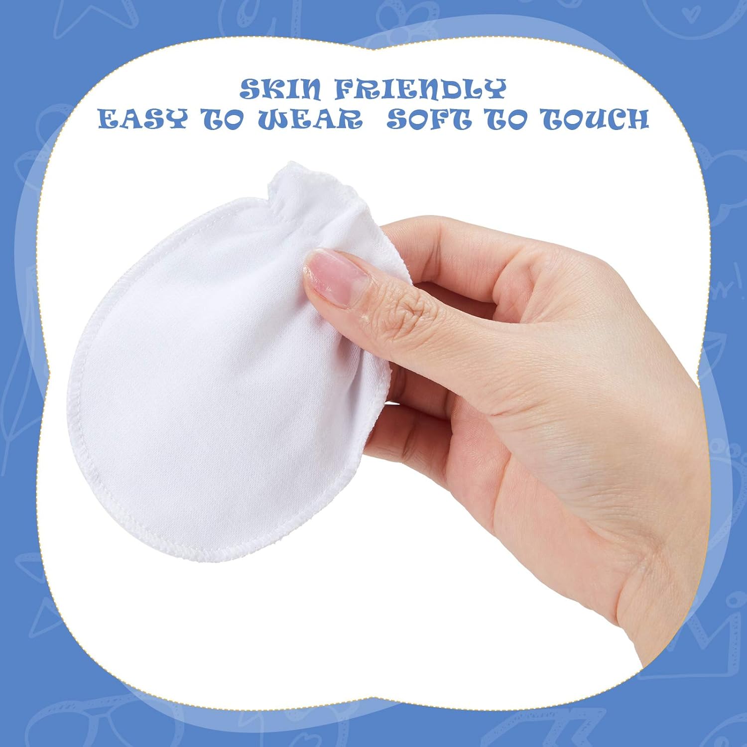 6 Pairs Unisex Baby mittens No Scratch Soft cotton for newborns