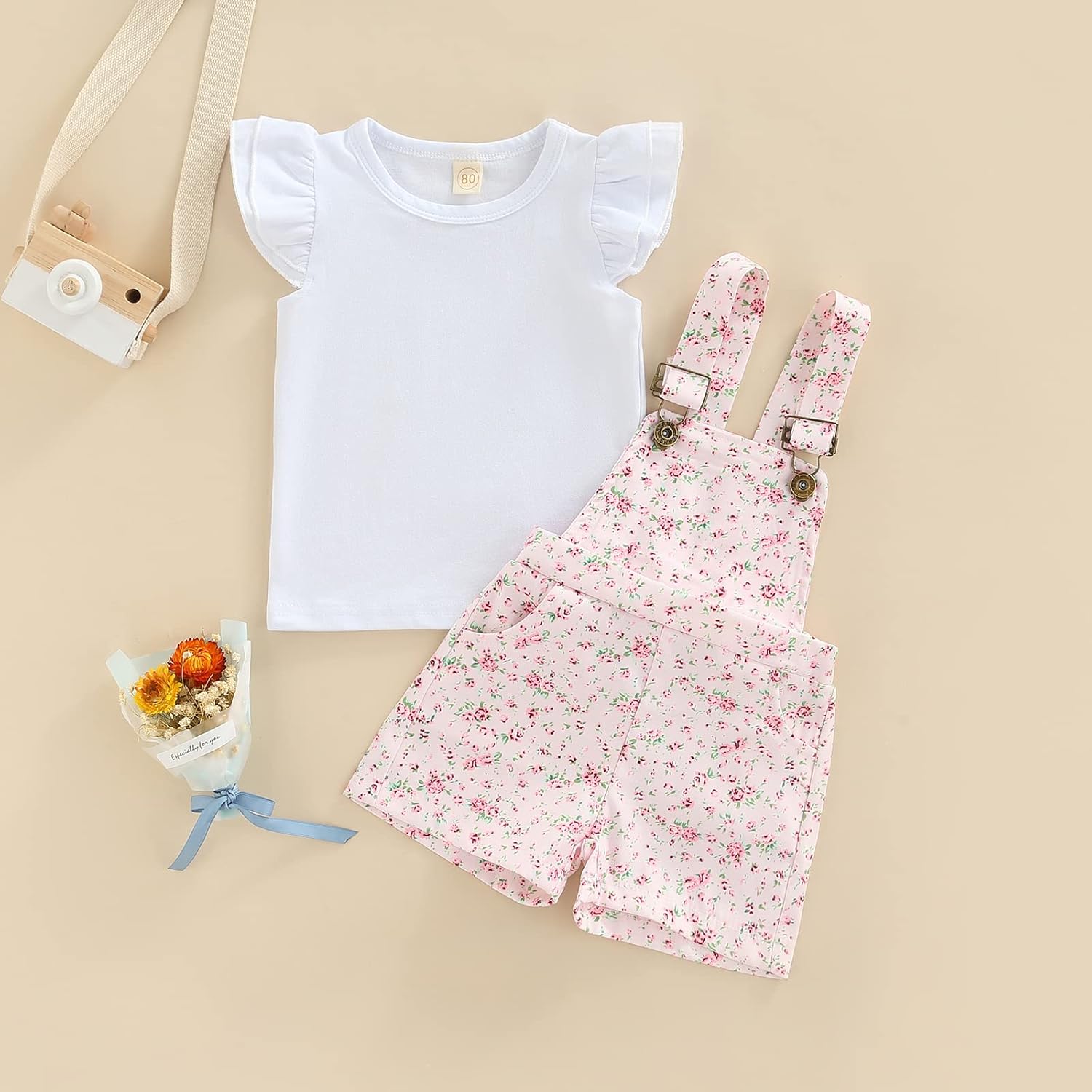 Cozy Baby Girl Summer Outfit Ruffle Sleeve Romperlosure
