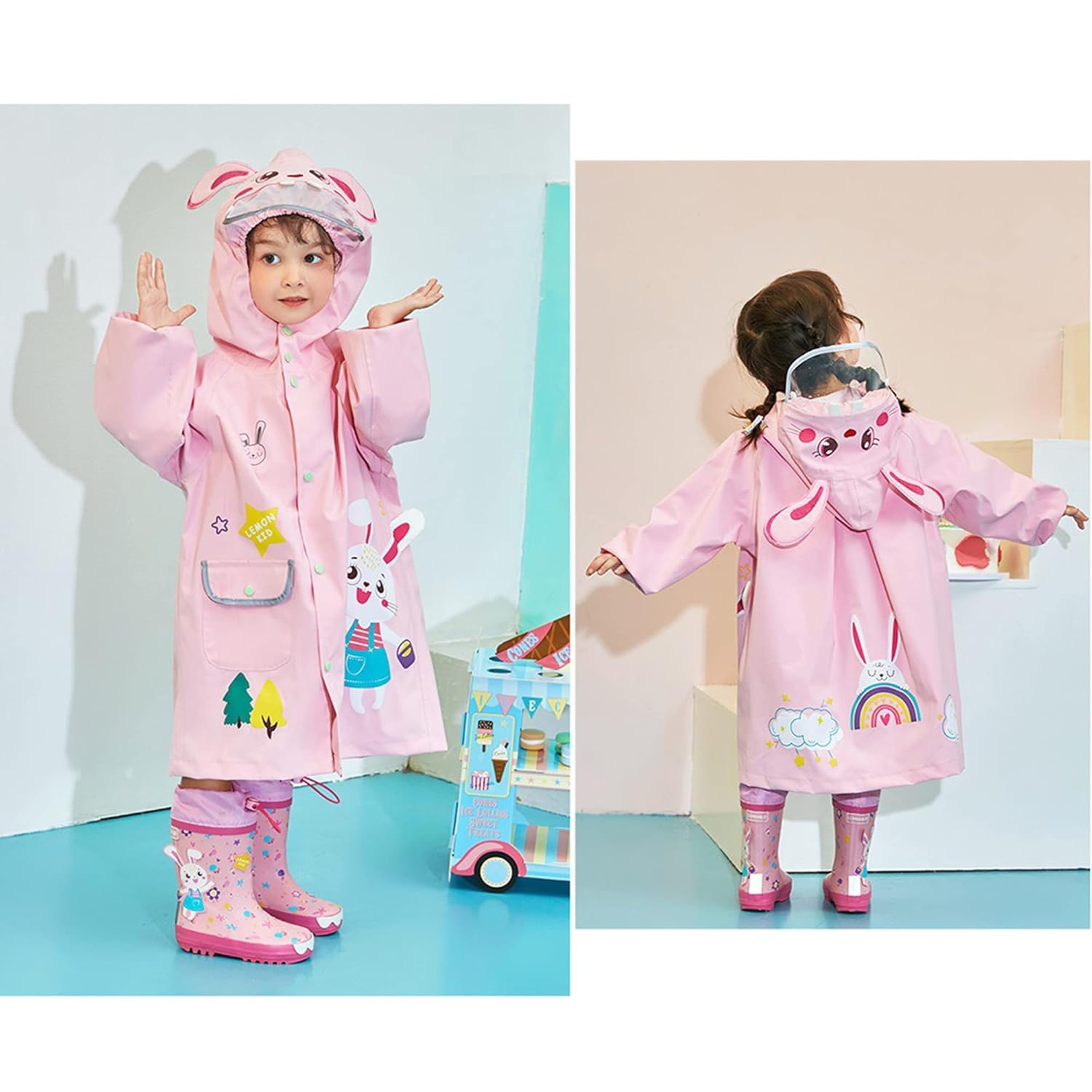 fewbly Reflective Raincoat Kids Boys Girls Abilities