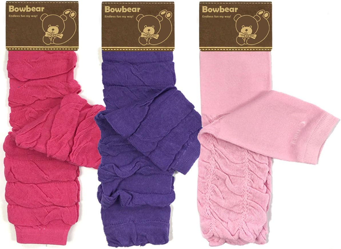 Bowbear Little Girls 3 Pair Gathered Ruffled Leg Warmers