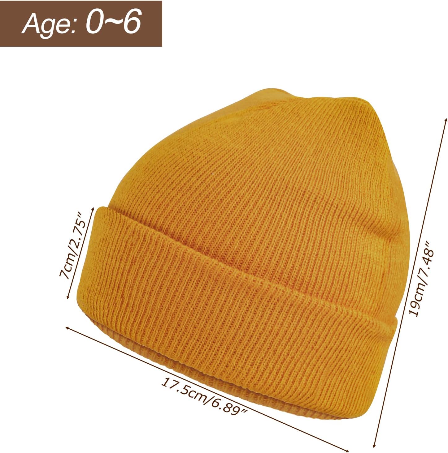 2 Pack Toddler Beanies for Babies Dual-Layer Warmness Soft Stretchy Unisex