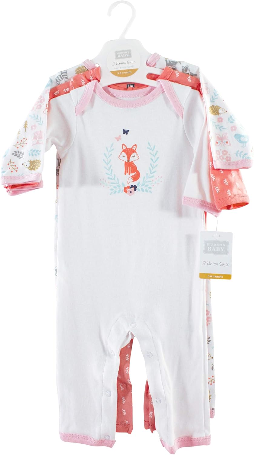 Hudson Baby Cotton Coveralls for Baby Girls