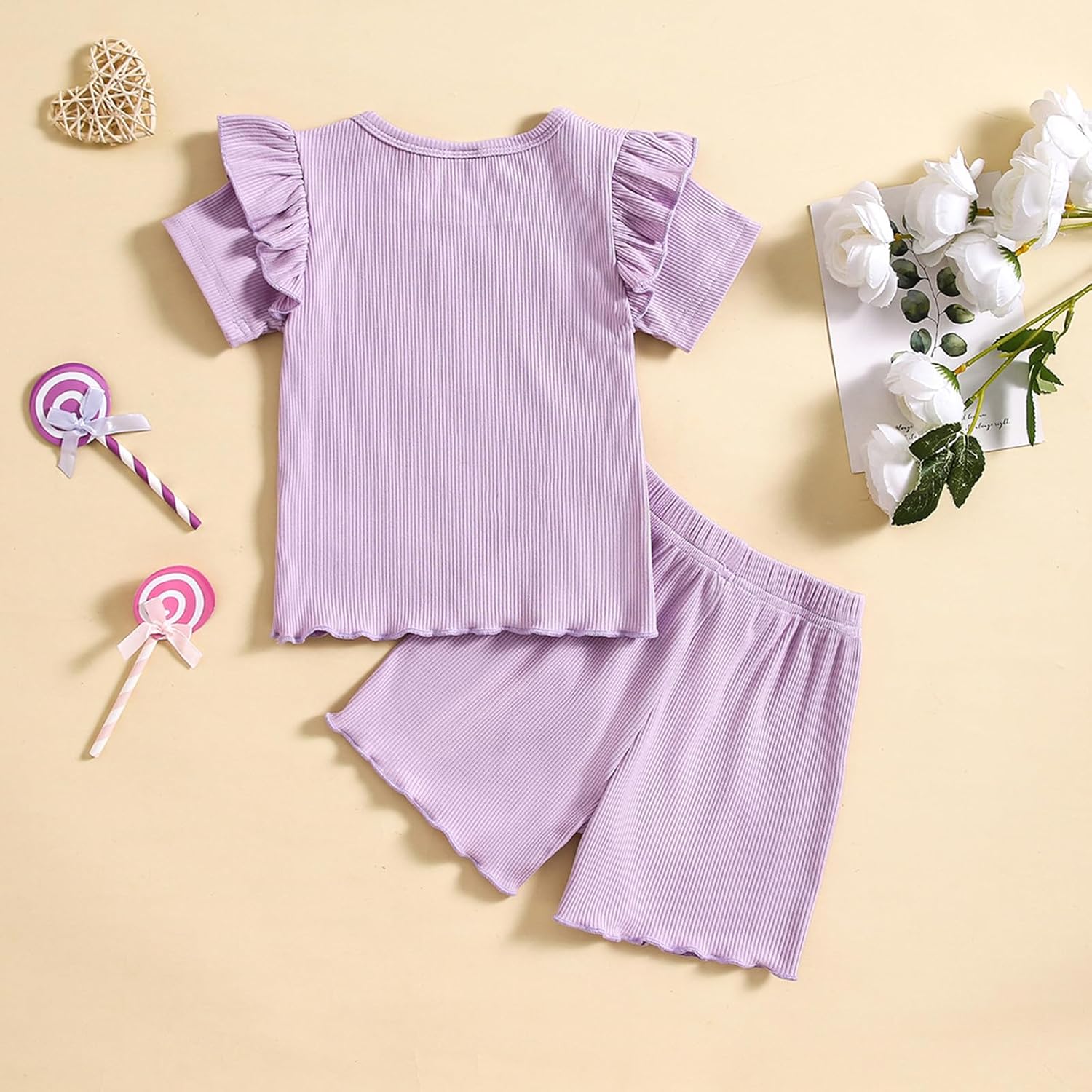 2PCS Toddler Girls Summer Outfits Set