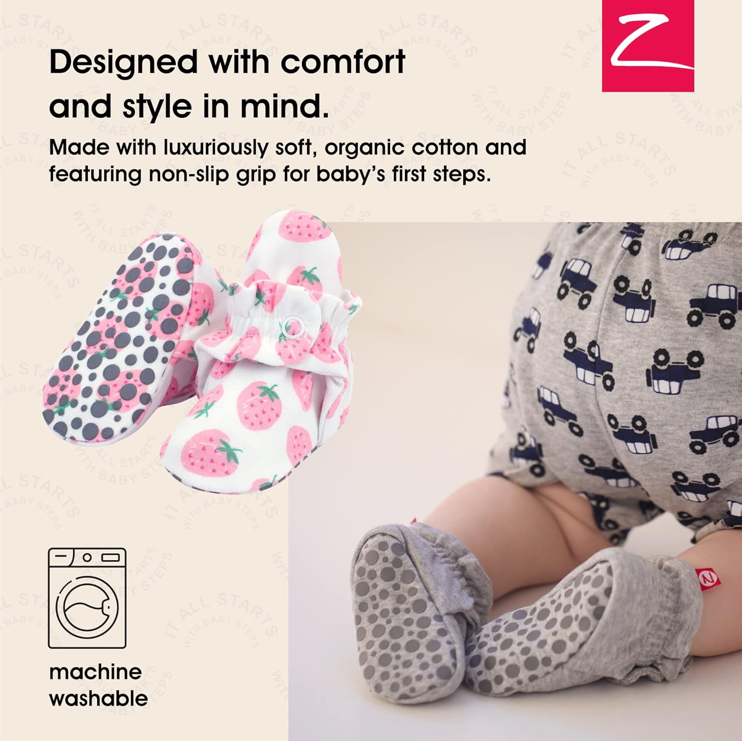 Zutano Unisex Organic Cotton Baby Booties