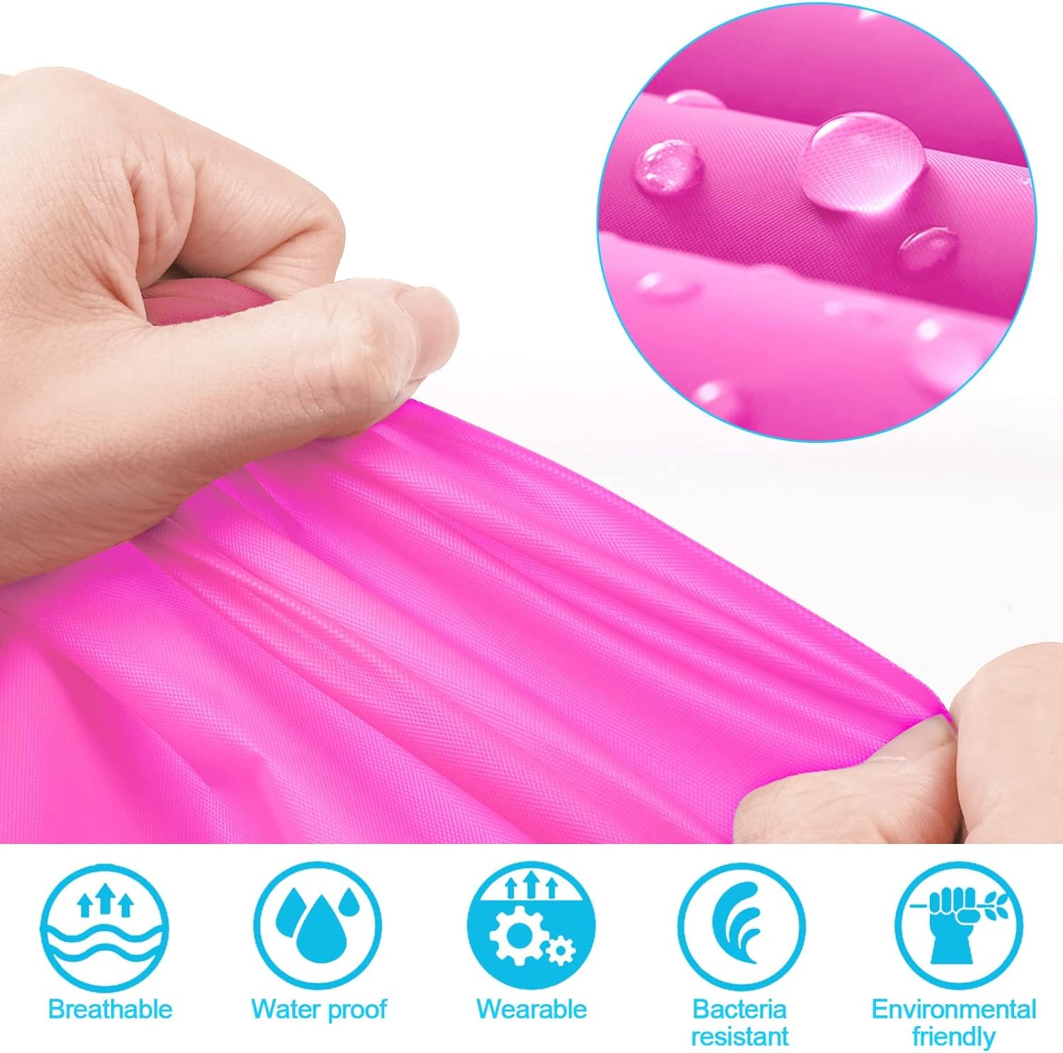 Aoyinfe Reusable Rain Poncho for Kids Durable Outdoor Jacket