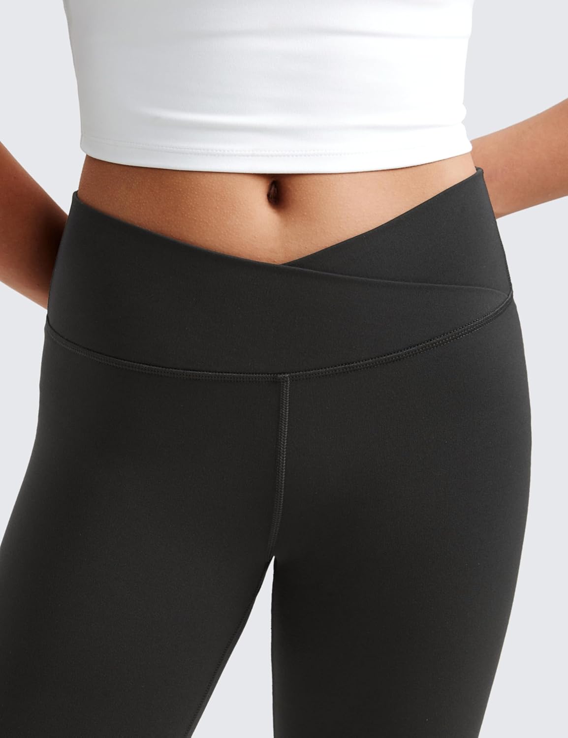 Stylish Crossed Flare Yoga Pants for Girls