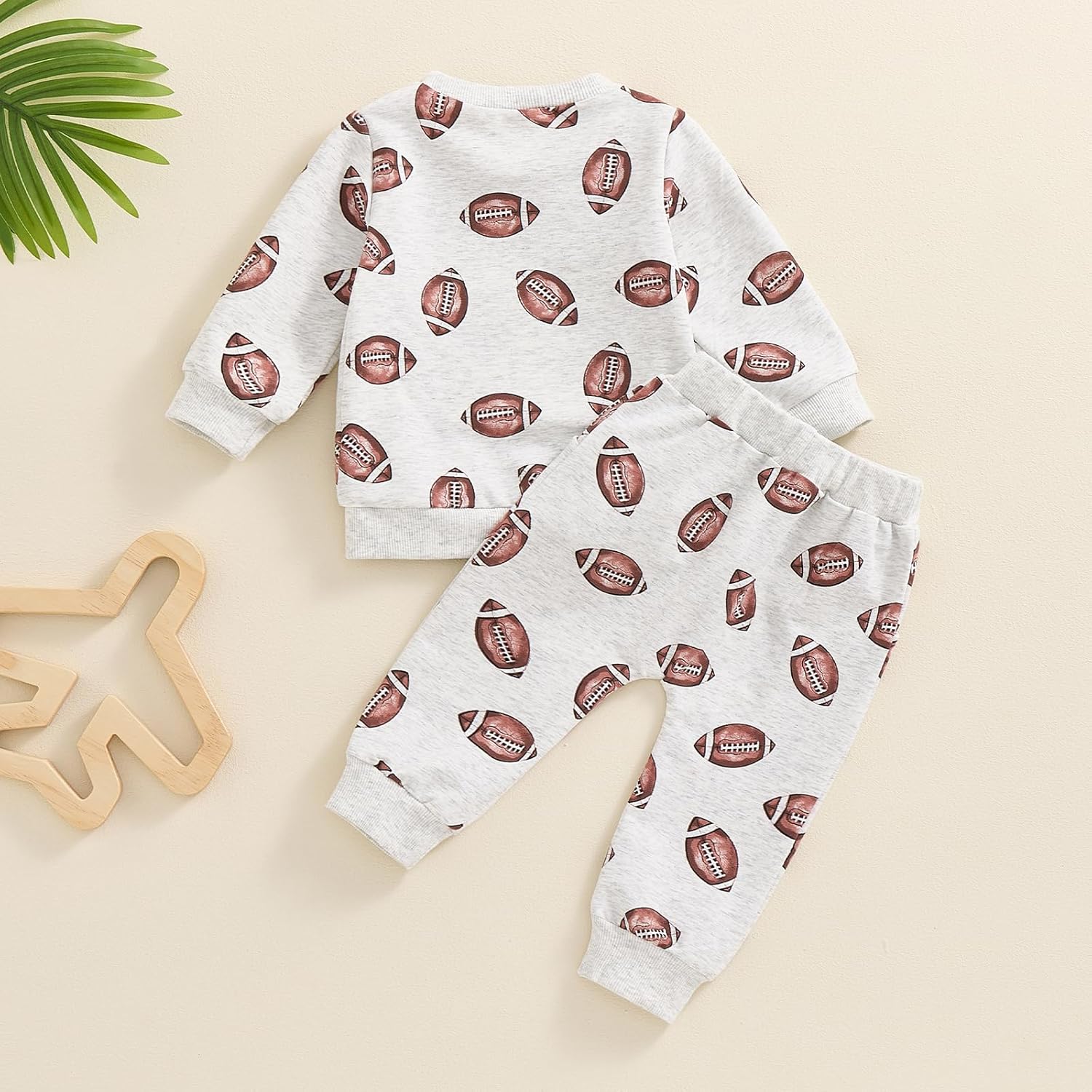 Cutie Toddler Boys GirlsFootball Outfit Set Soft Cozy