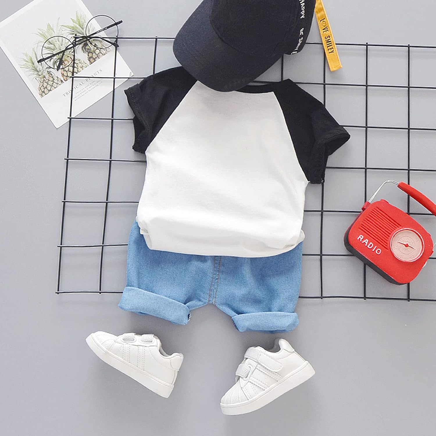Toddler Boys Watermelon Print Summer Outfit Set