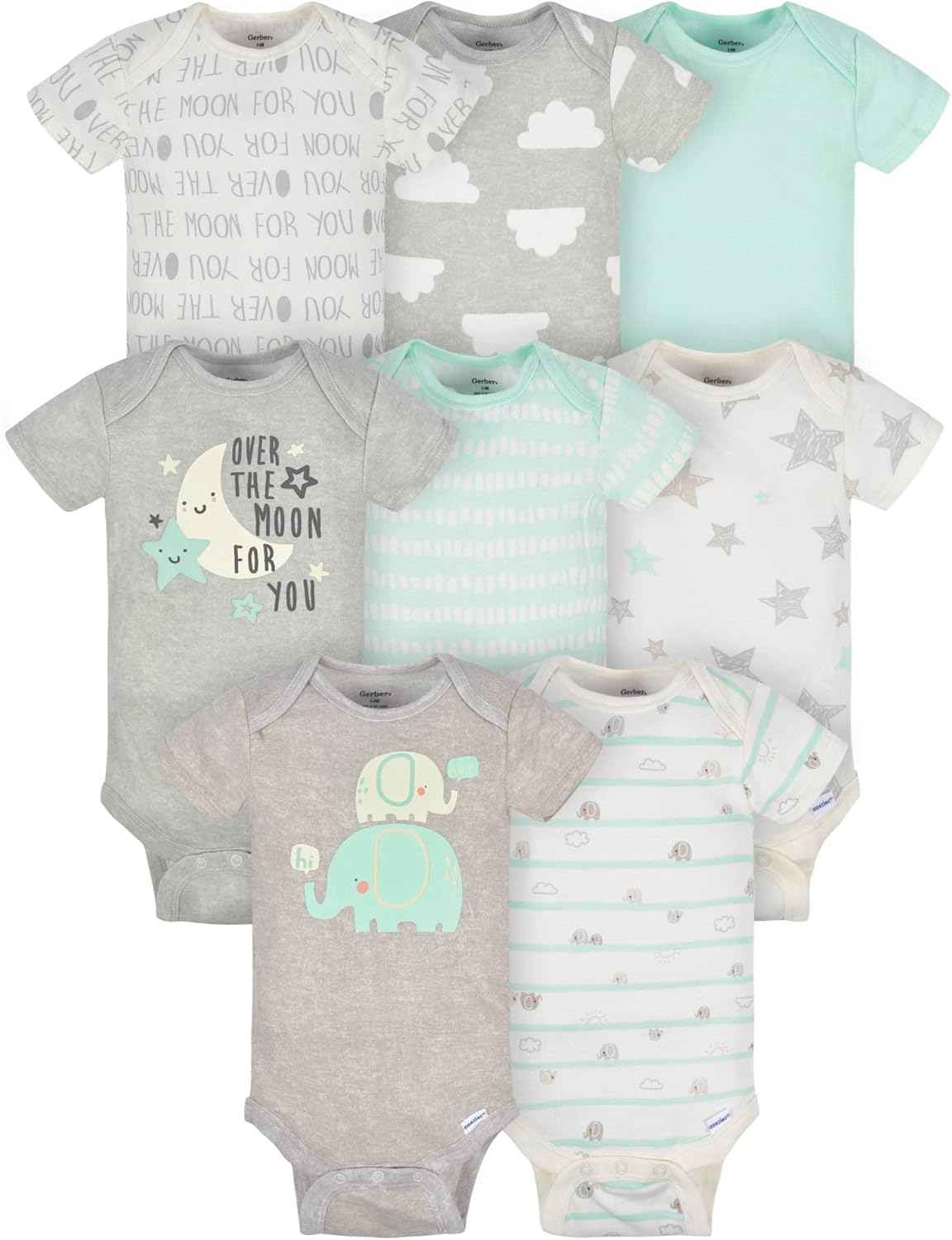 Gerber Baby 8-Pack Onesie Bodysuits