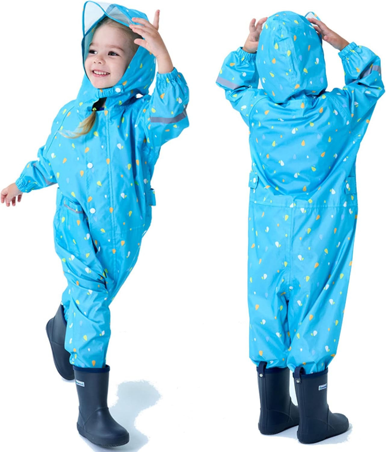 Fewlby Kids Toddler Waterproof Rain Jacket - Stay Dry Cozy