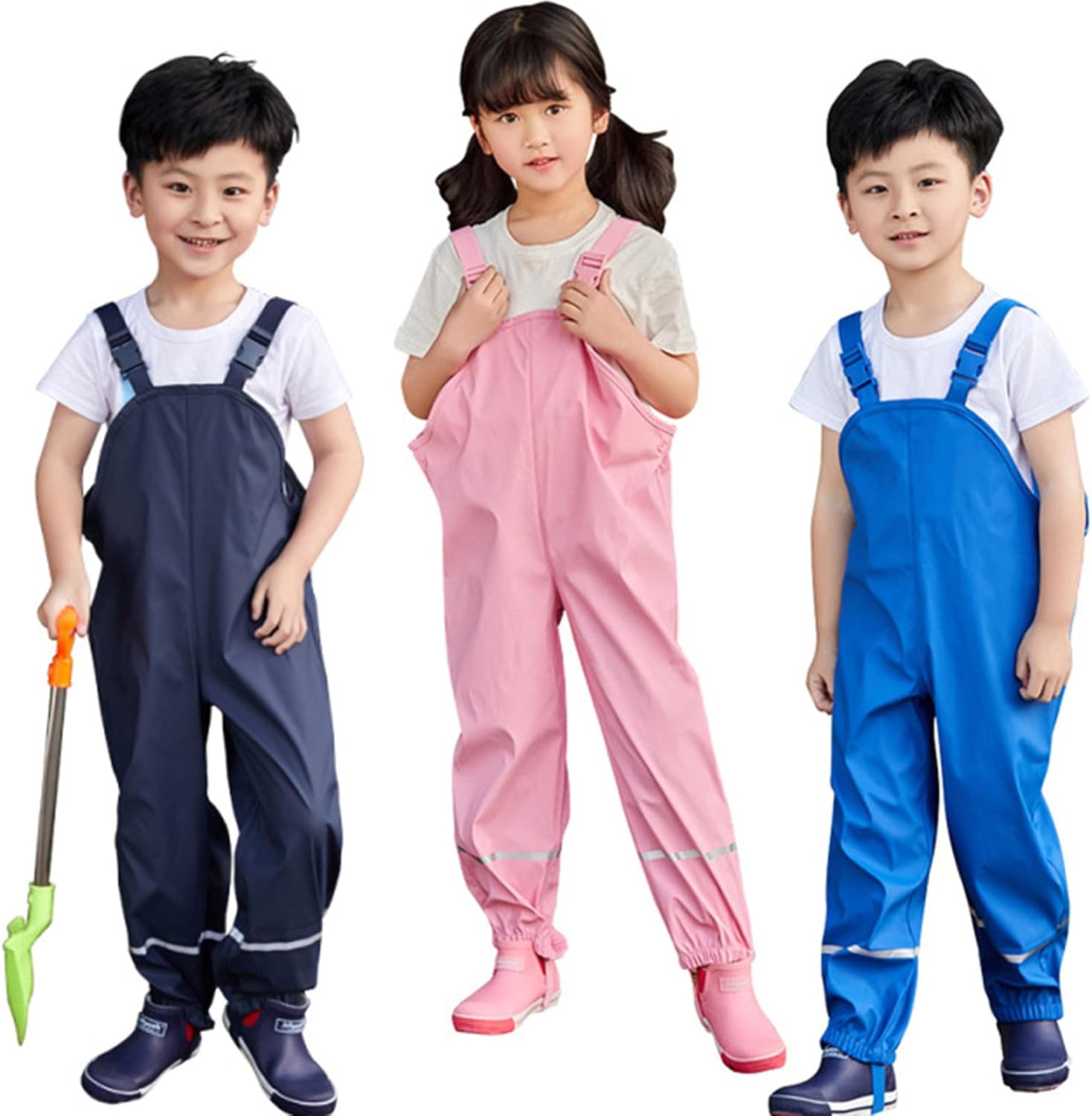 Weatherproof Toddler Rain Jacket for Boys Girls Reflective Design