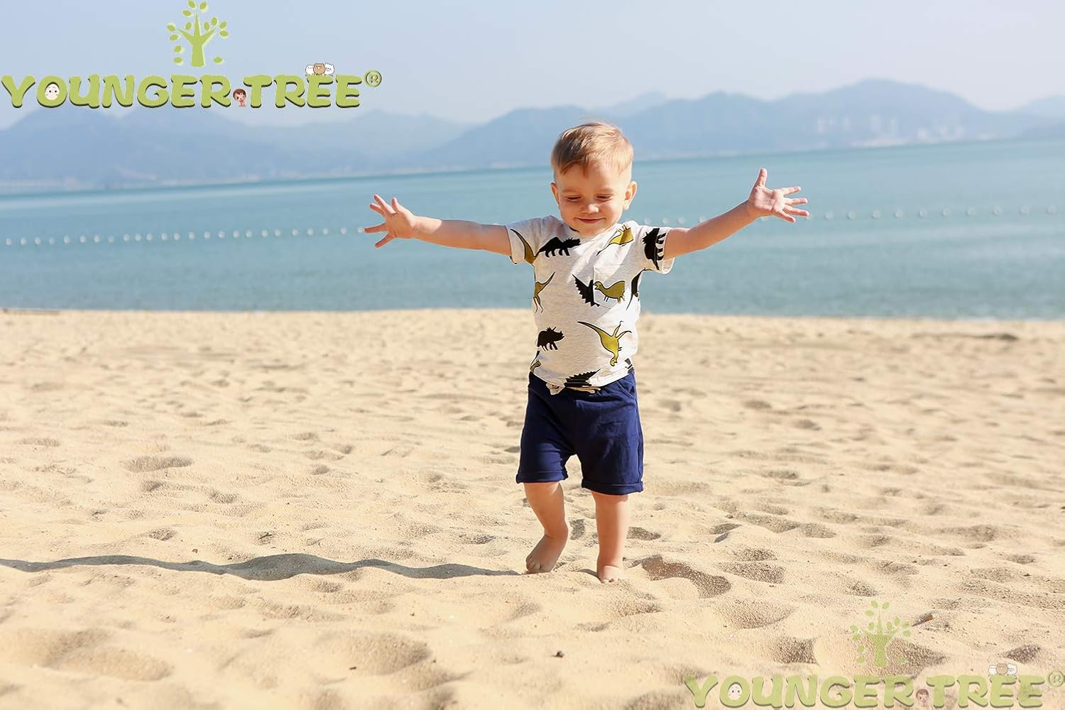 Dinosaur Camouflage T-Shirt Shorts Set for Toddler Boys