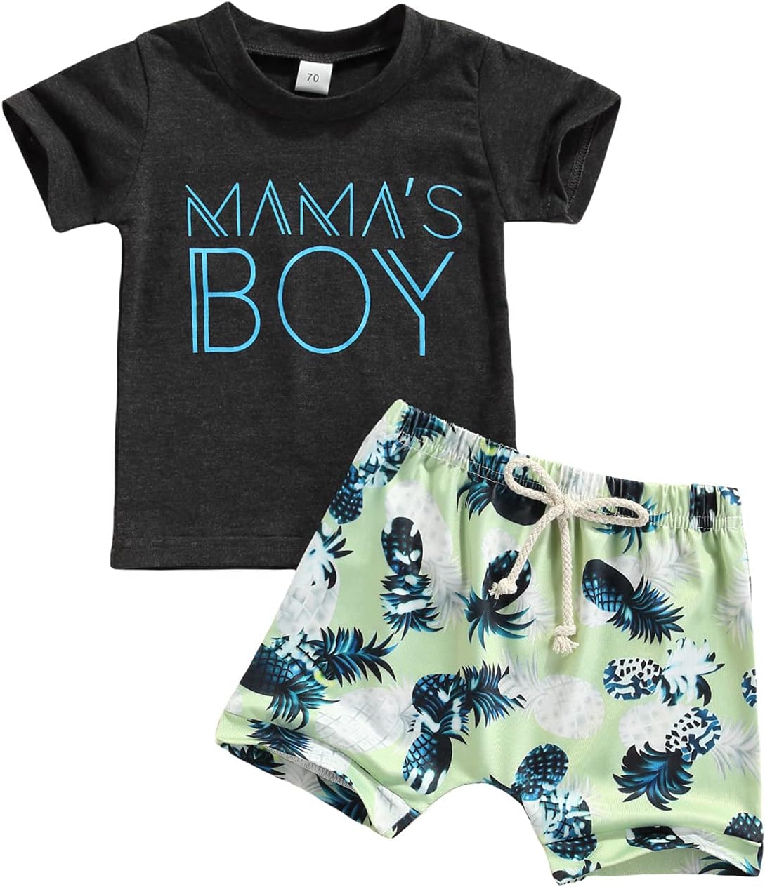 Mamas Boy Cactus Pineapple Toddler T-Shirt Set