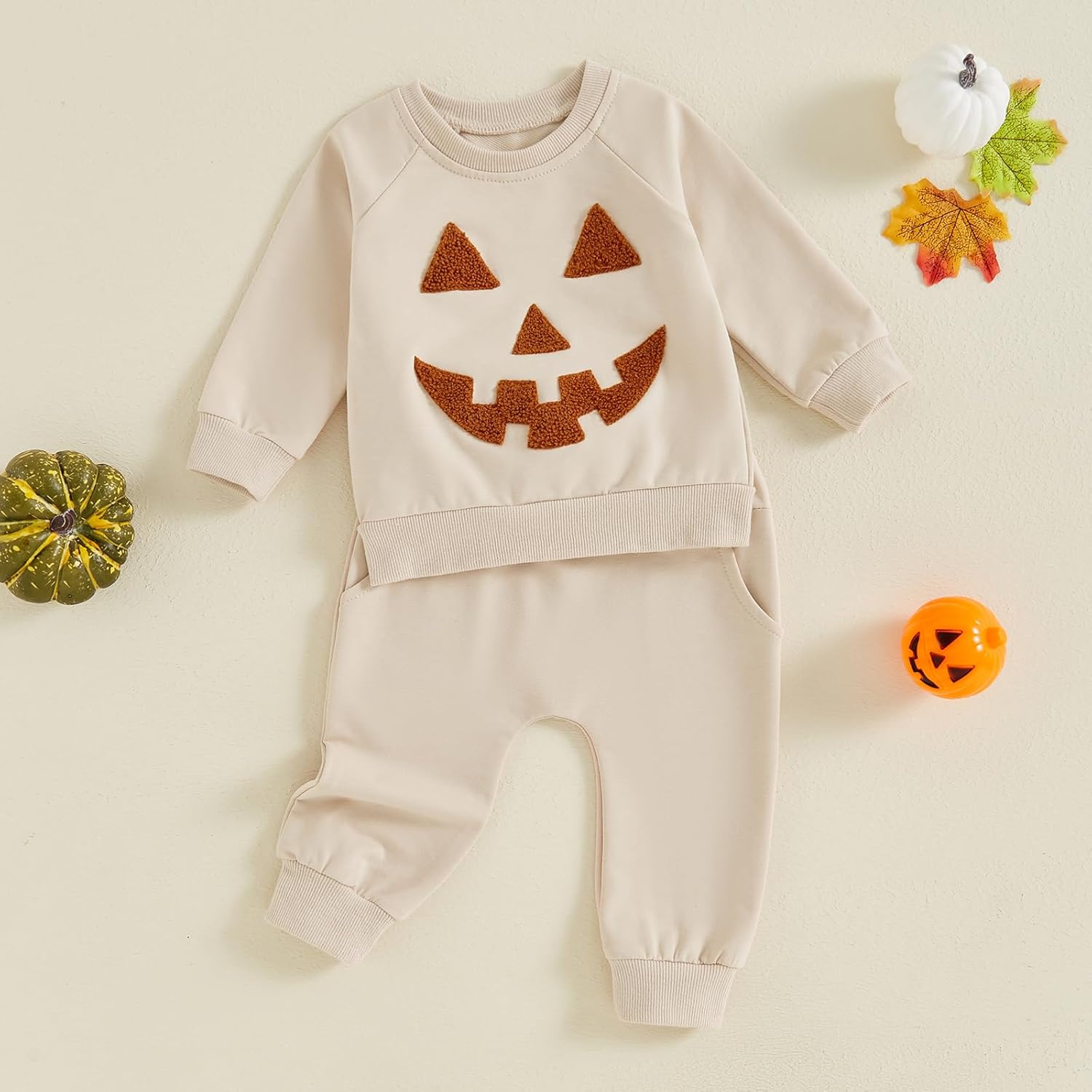 Halloween Pumpkins for Boys Trick or Treat Onesie Set