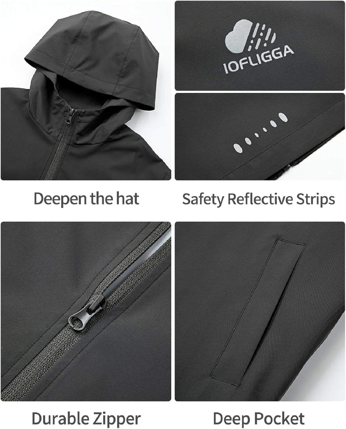 Kids Lightweight Waterproof Rain Jacket for Generous Rainy Day Protection