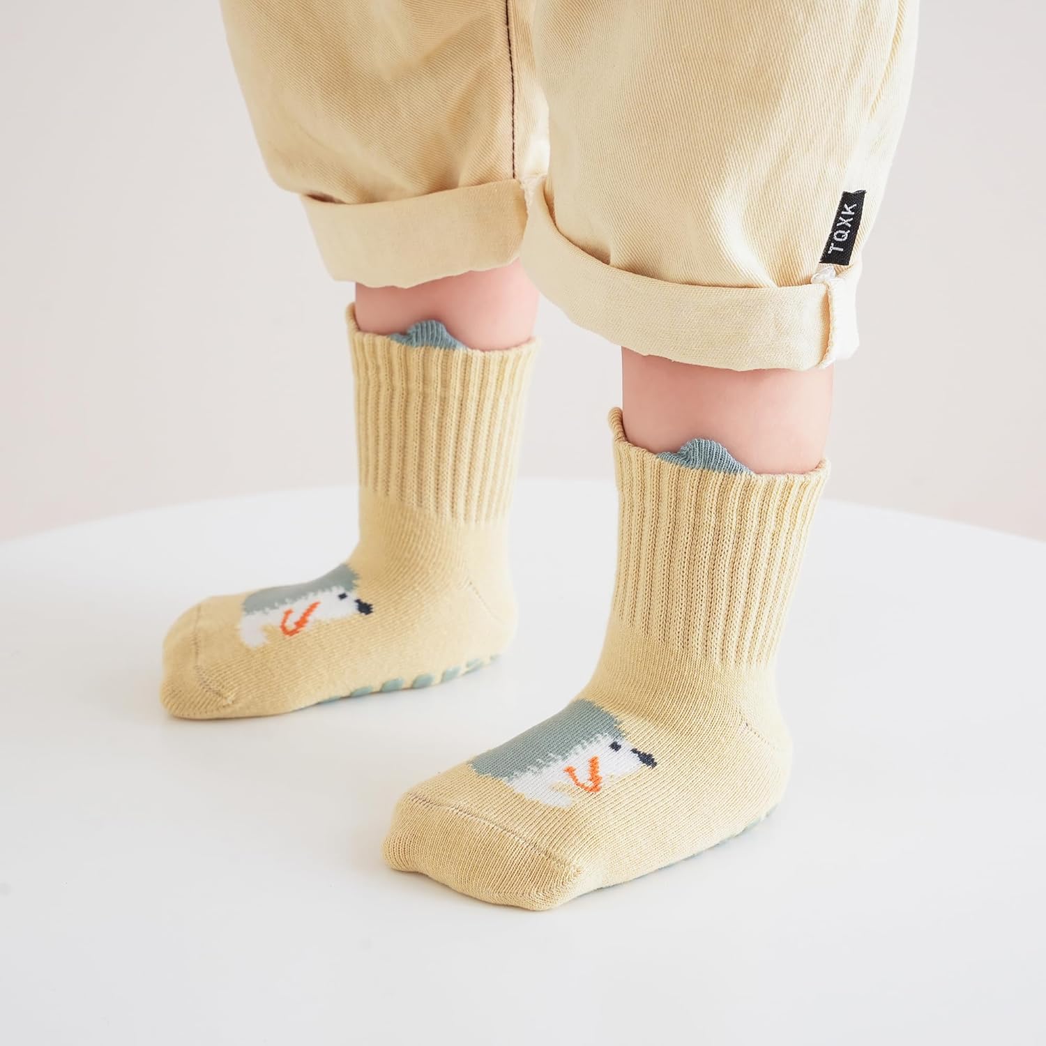 VWU Baby Crew Socks with Grips for Toddler