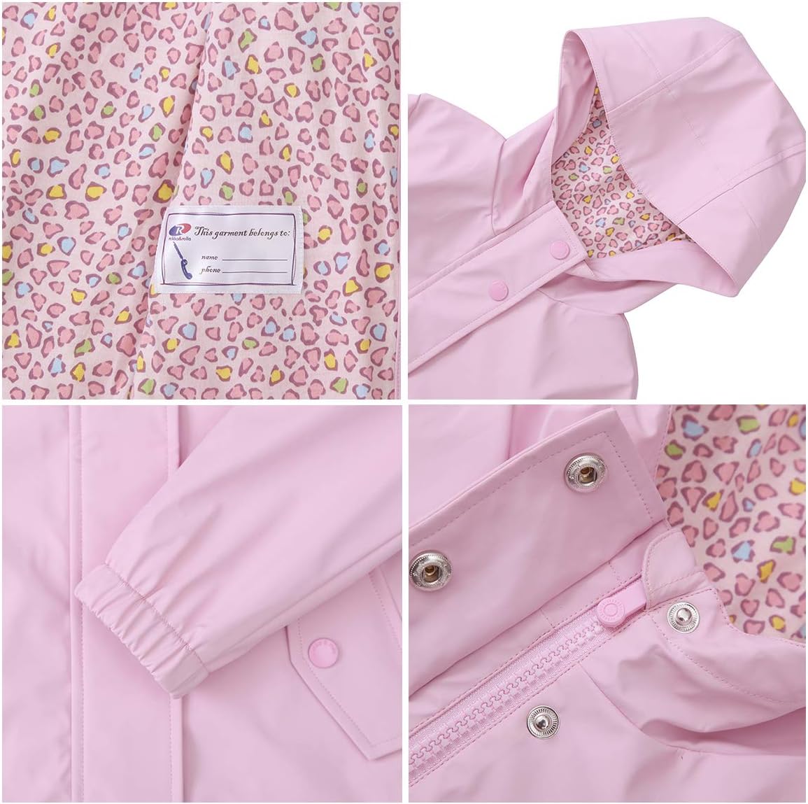 RokkaRolla Girls Waterproof Rain Jacket