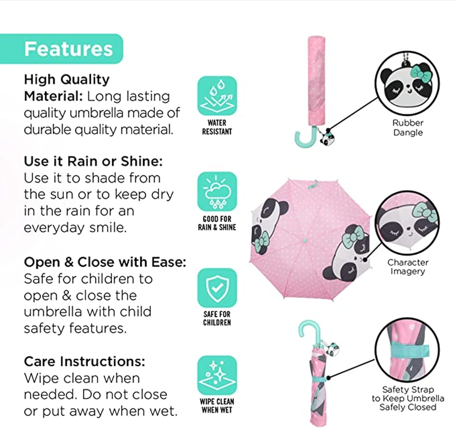 Addie Tate Kids Rain Umbrella Set for Toddler