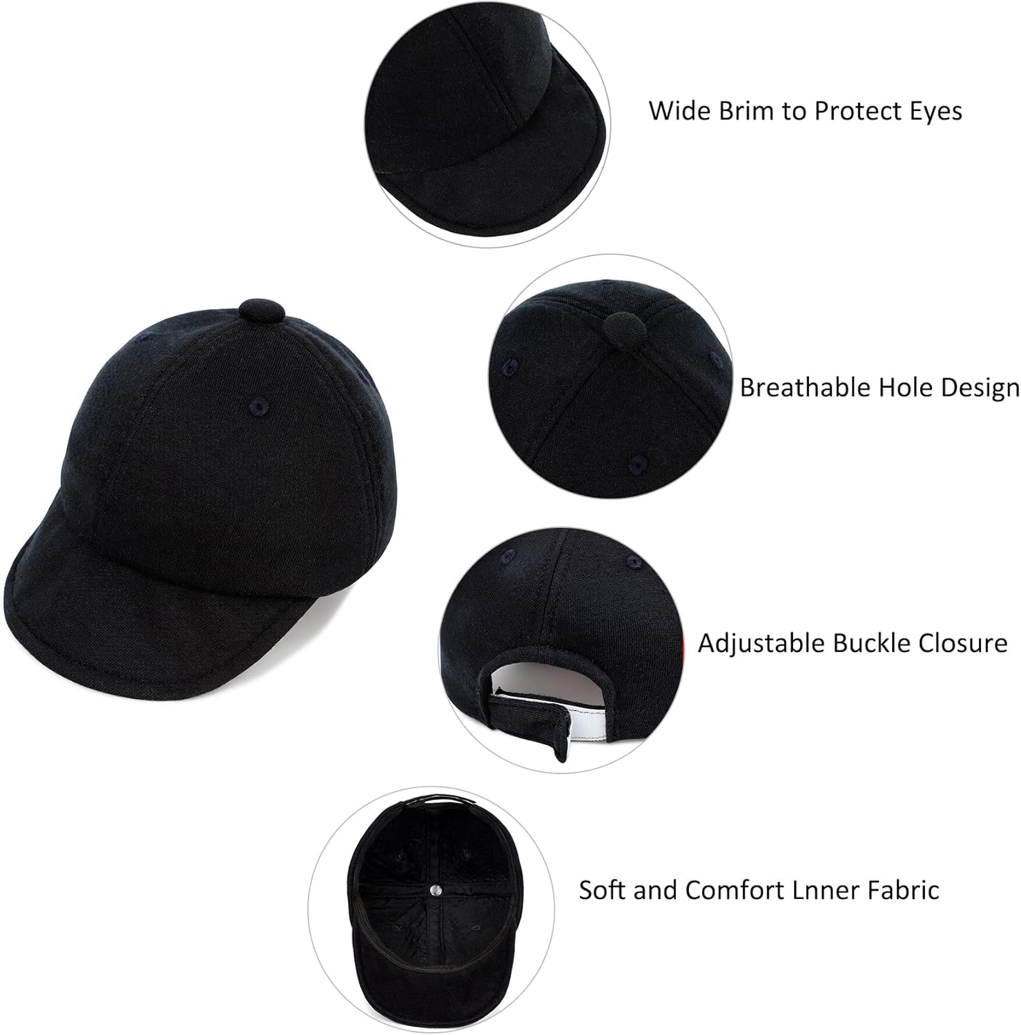 Durio Adjustable Toddler Baseball Caps - Softversatile sun protection for infants