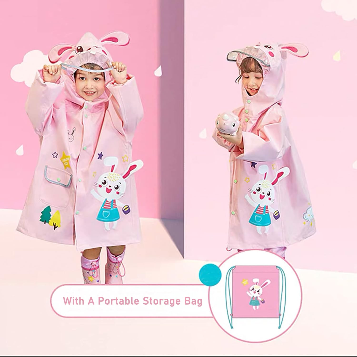fewbly Reflective Raincoat Kids Boys Girls Abilities