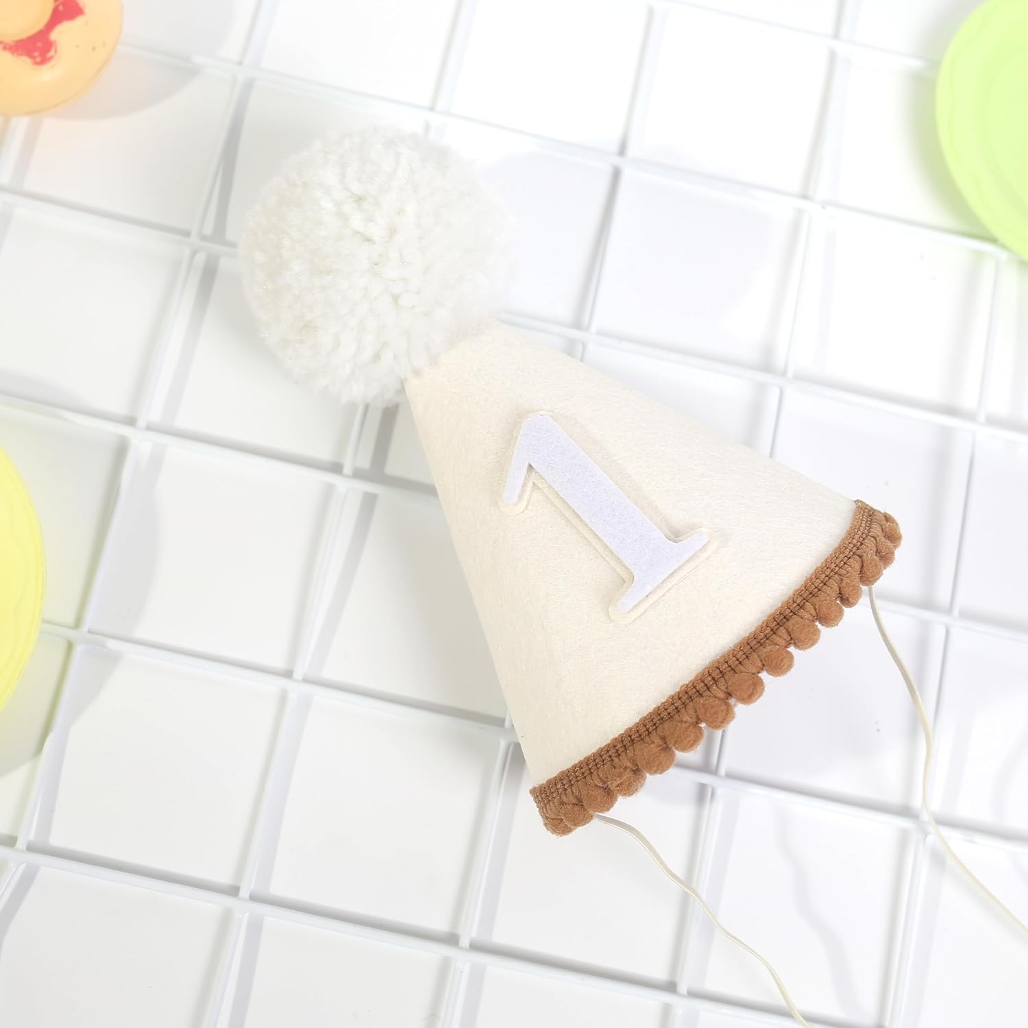 Boho 1st Birthday Hat - Conical Cap