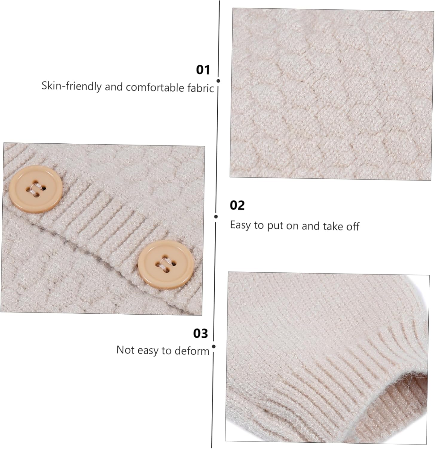 PartyKindom Cozy Knitted Romper for Newborns