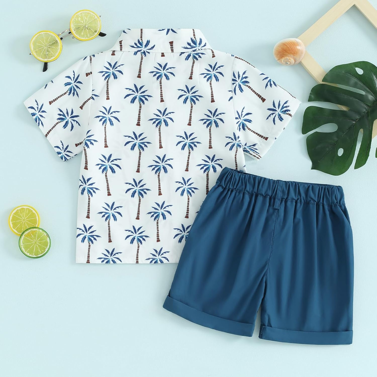 Dewadbow tropical paradise short sleeve shirt shorts for boys