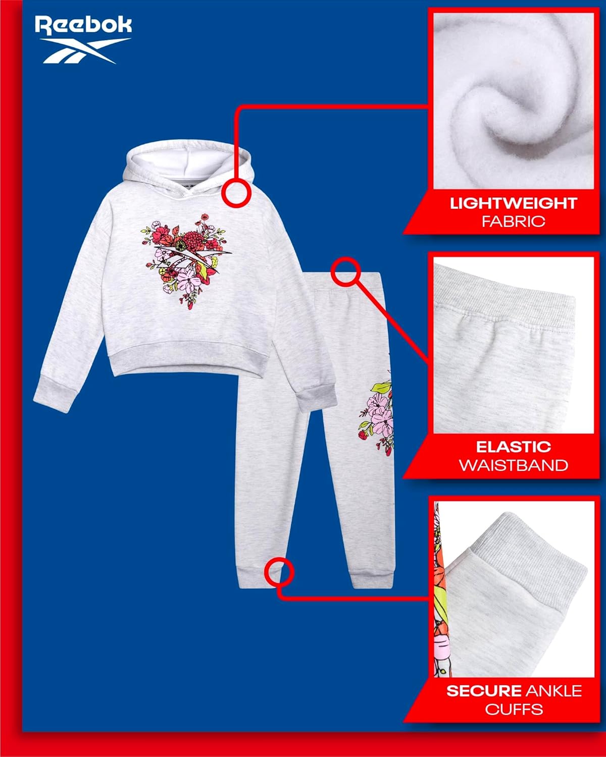Reebok Girls Sweatsuit Set