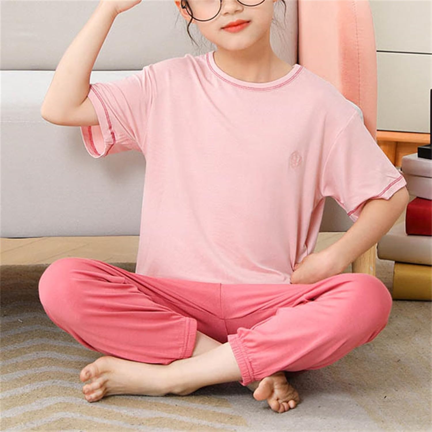 Comfortable Summer Casual Set for Kids - Soft Breathable Tops Pants