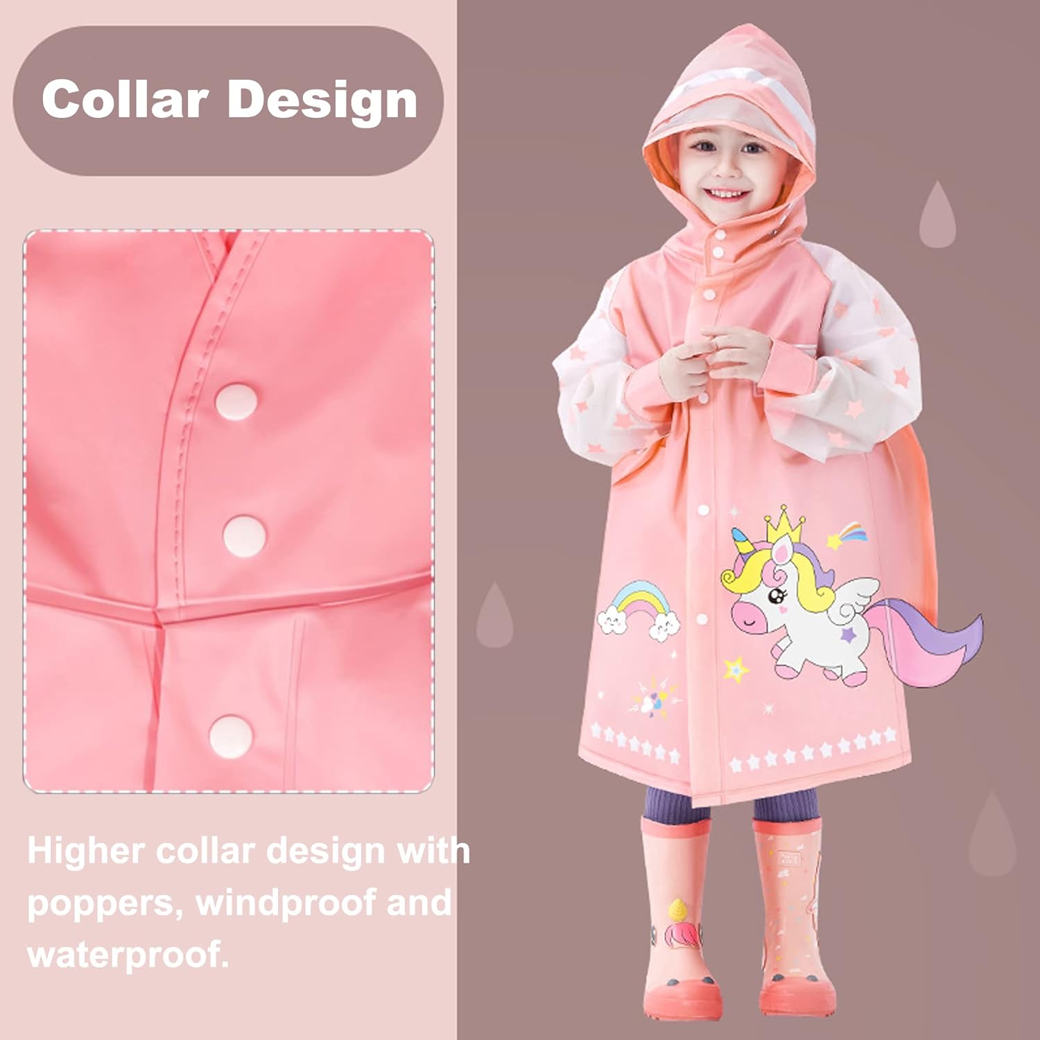 Fewlby Kids Rainbow Coats