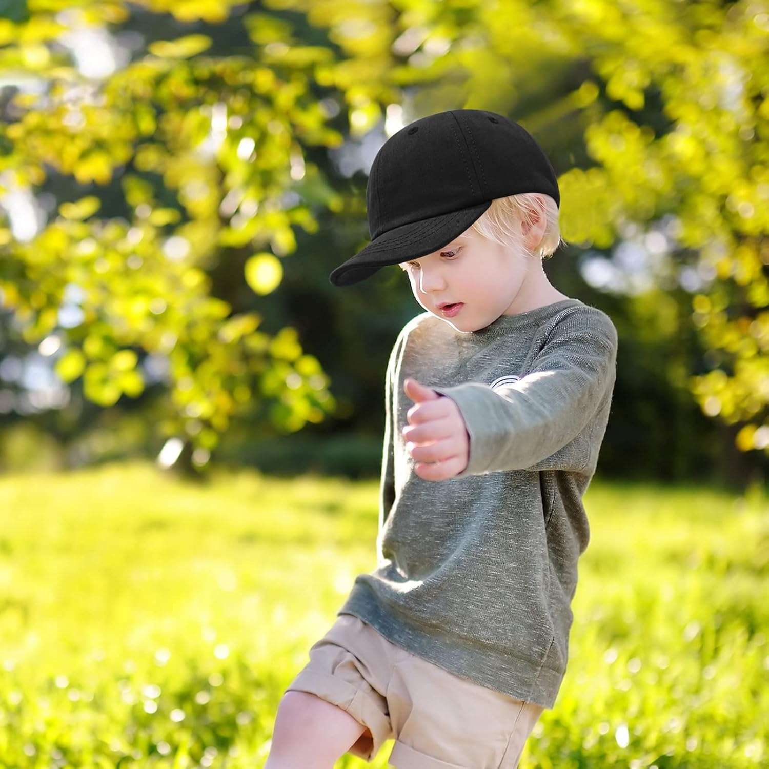 Sarfel Kids UV-protective Adjustable Baseball Hat for Toddler Boys and Girls