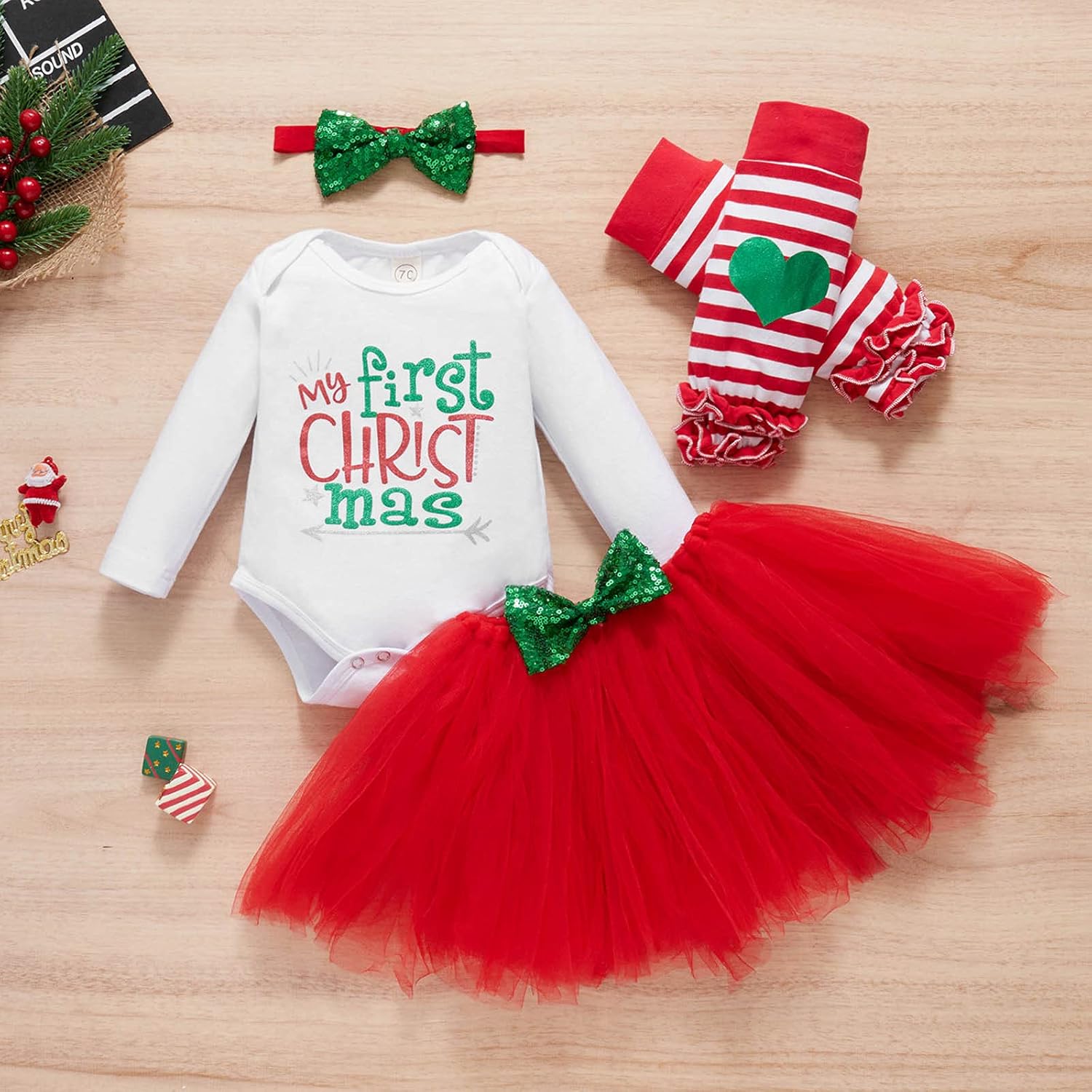 Chic Christmas Outfit for Baby Girls