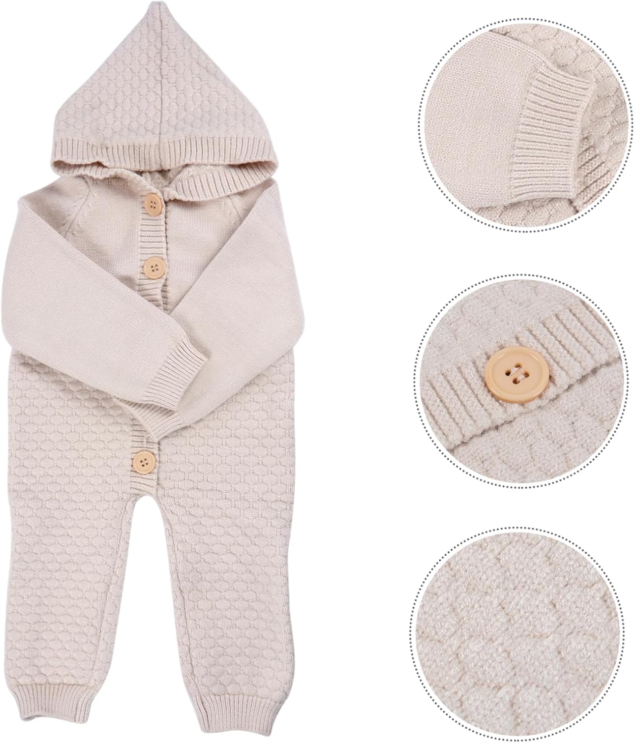 PartyKindom Cozy Knitted Romper for Newborns