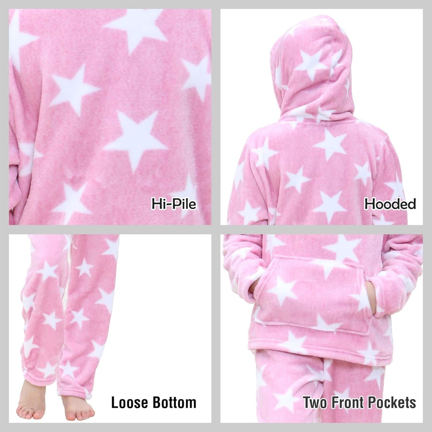 A2Z 4 Kids Girls Stars Print Pajama Set Soft Cozy and Stylishsets