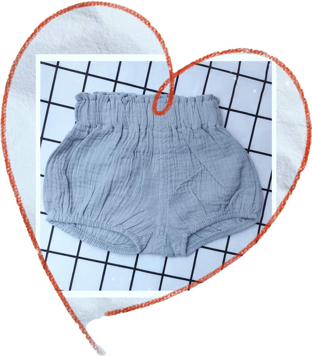 LOOLY 3-Pack Soft Cotton Linen Bloomers for Boys Girls