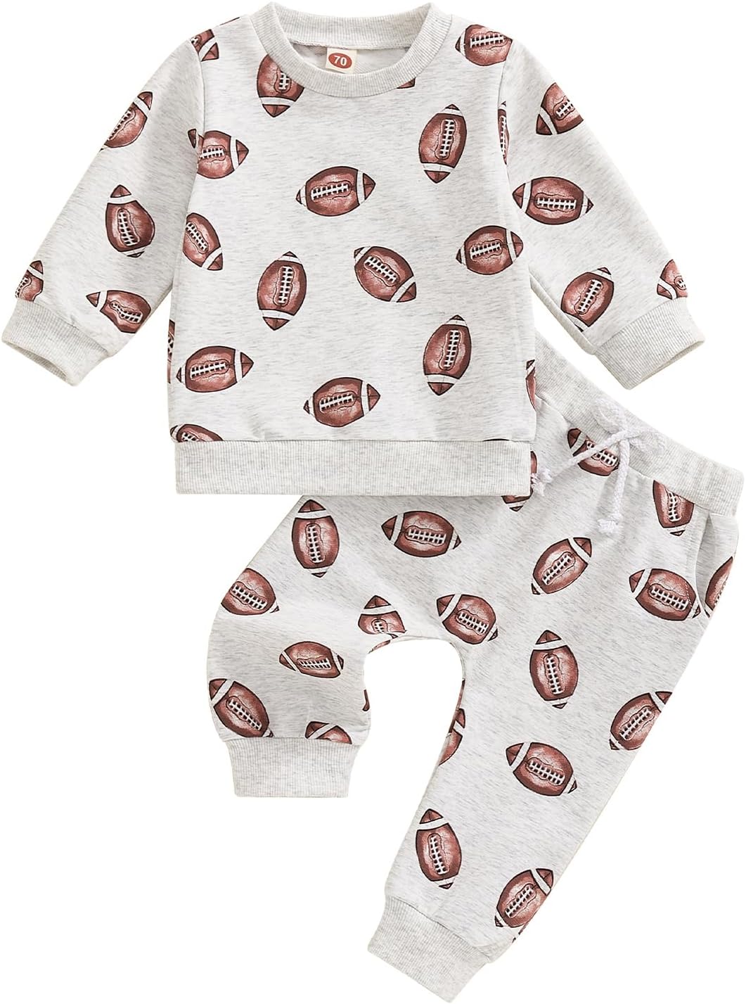 Cutie Toddler Boys GirlsFootball Outfit Set Soft Cozy