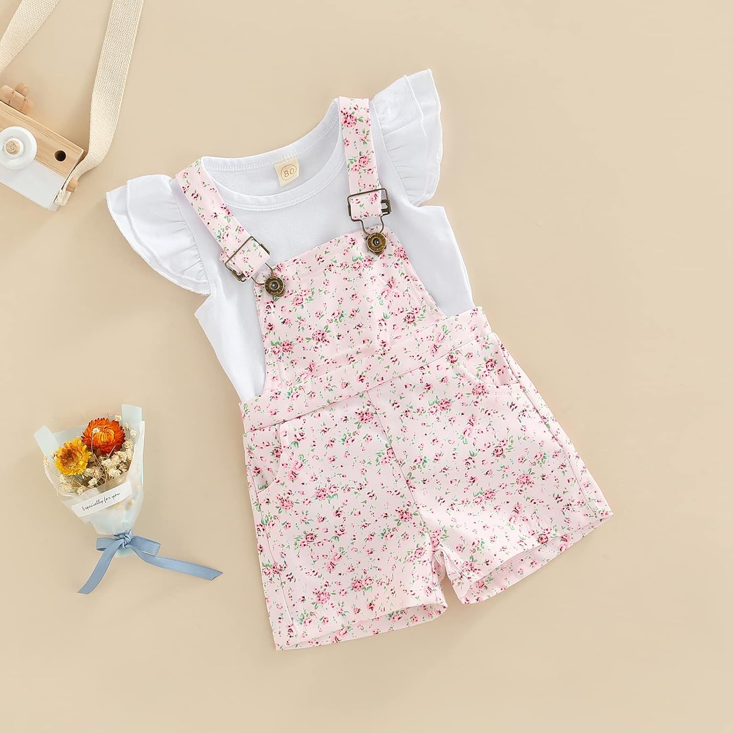Cozy Baby Girl Summer Outfit Ruffle Sleeve Romperlosure