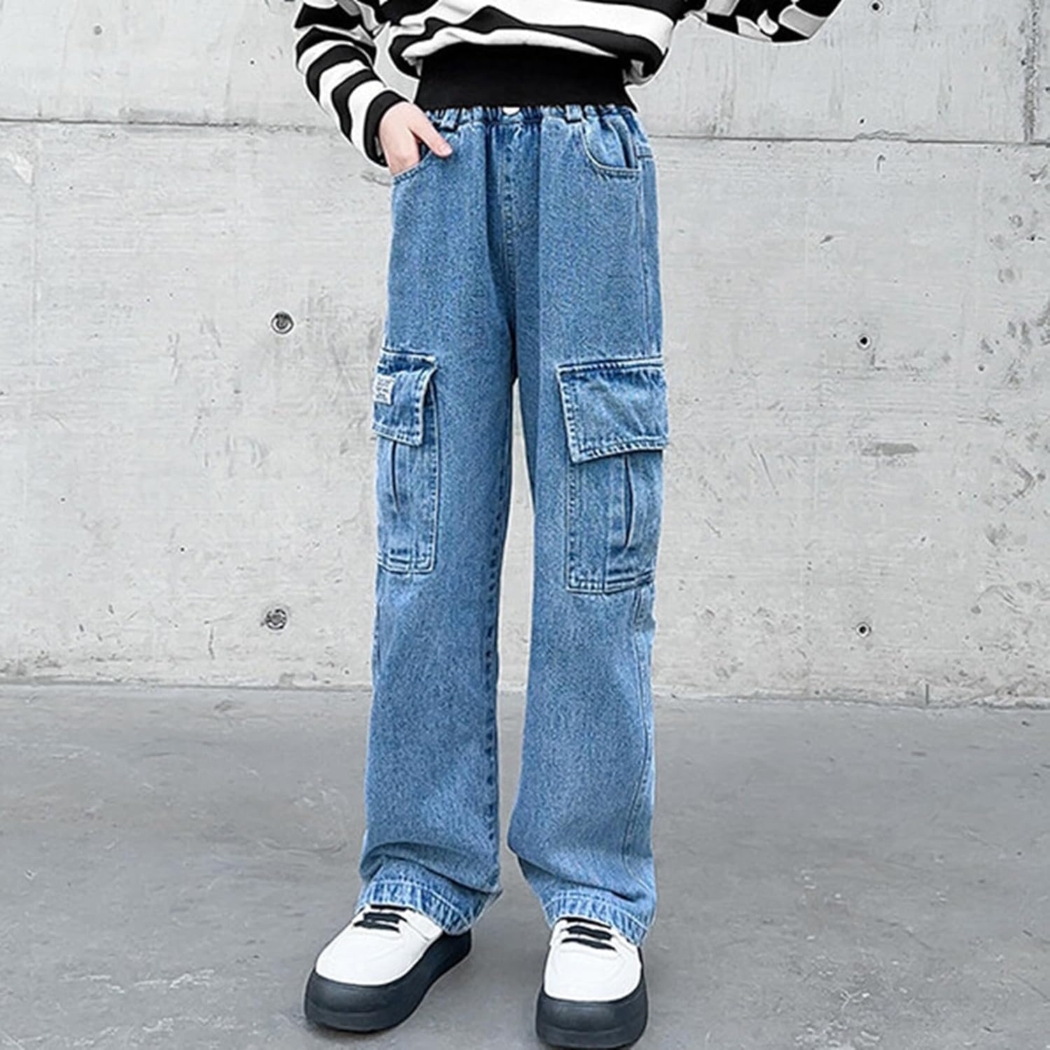 Generic Red Flared Jeans for Girls