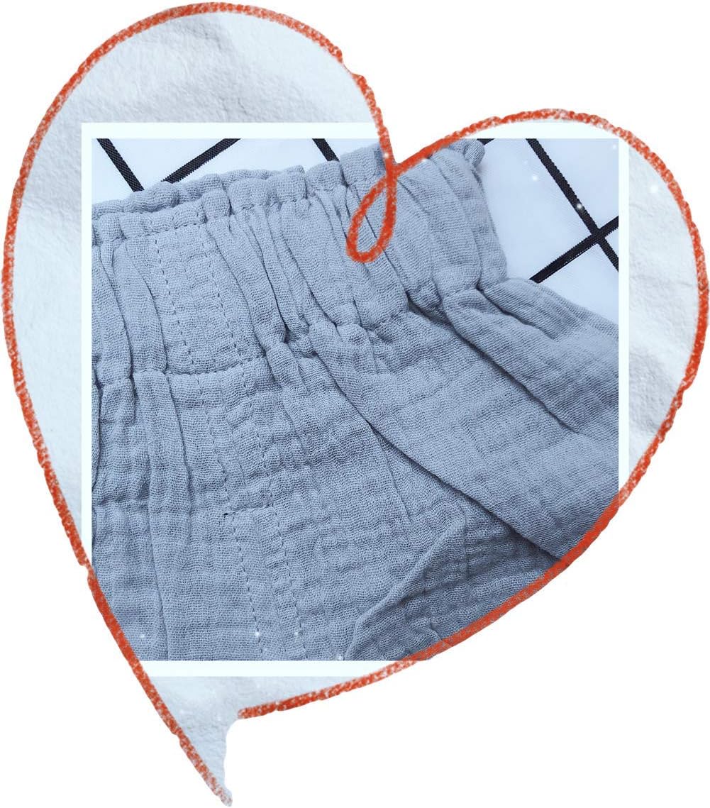LOOLY 3-Pack Soft Cotton Linen Bloomers for Boys Girls