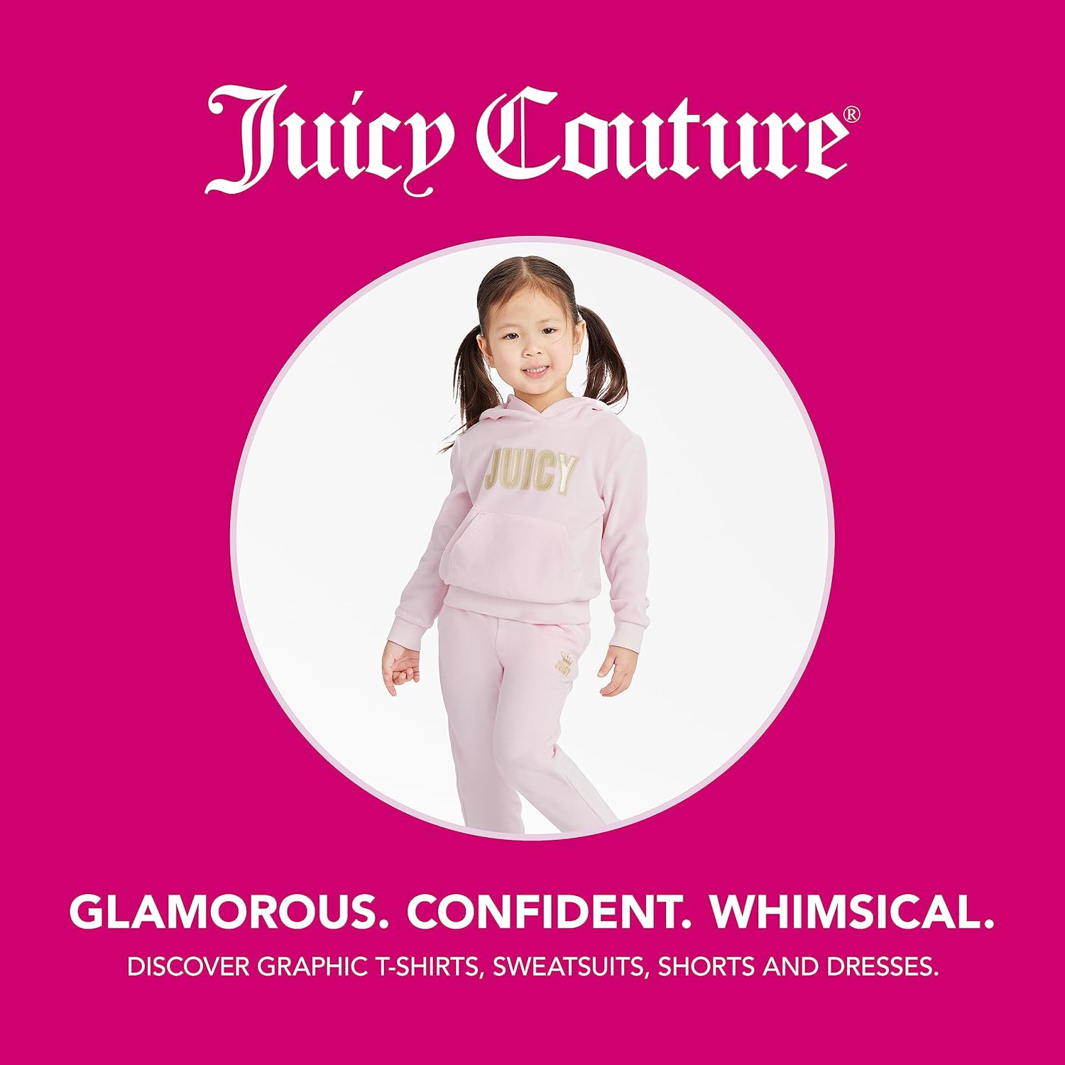 Juicy Couture Girls Plush Velour Jogger withLogo